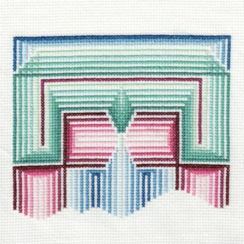 Emerald Arch of Power (Cross stitch on 14 count Aida)