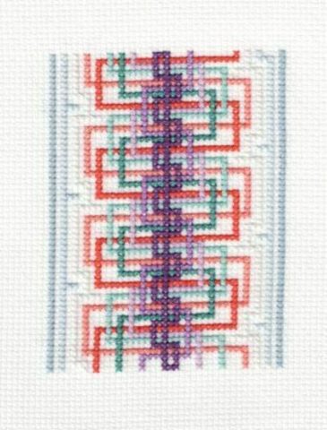 Frequency border (Cross stitch on 14 count Aida)