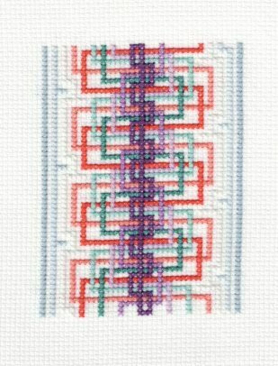 Frequency border (Cross stitch on 14 count Aida)